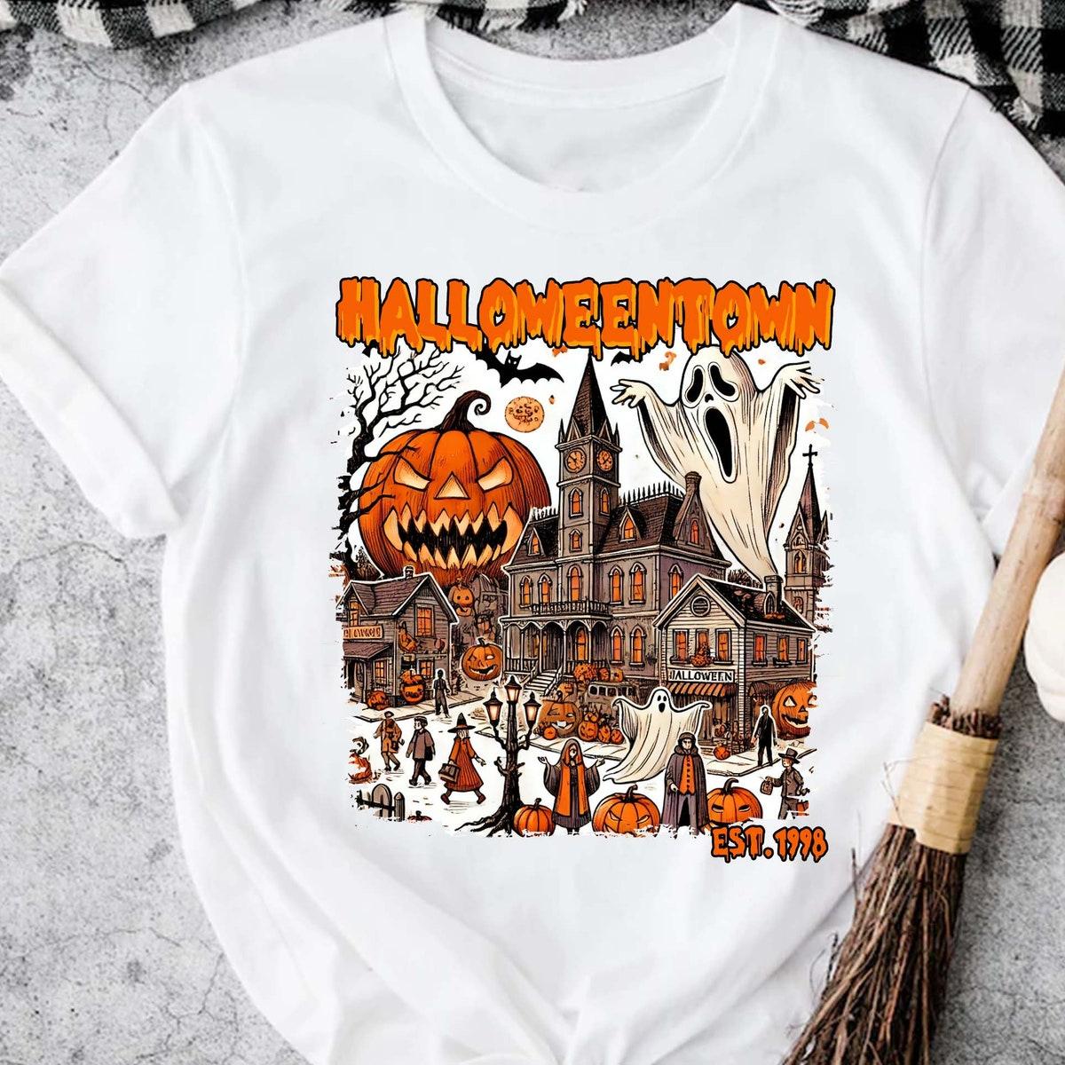 Halloween Town Est 1998 Halloween Vibe Ghosts Pumpkin Shirt 3