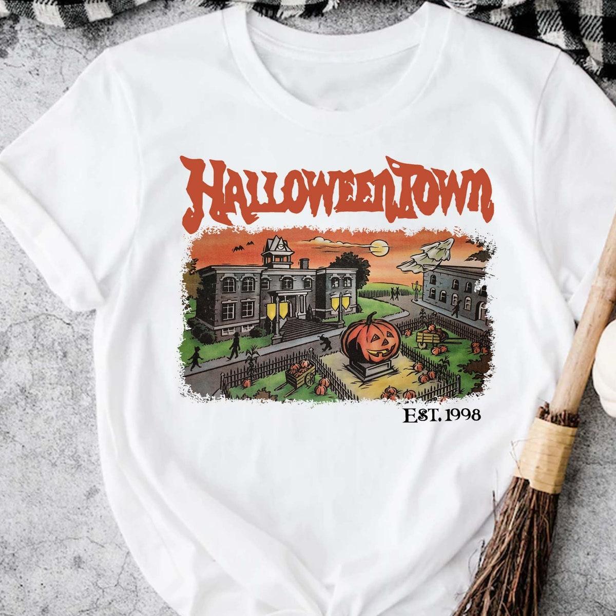 Halloween Town Est 1998 Halloween Vibe Ghosts Pumpkin Shirt 3