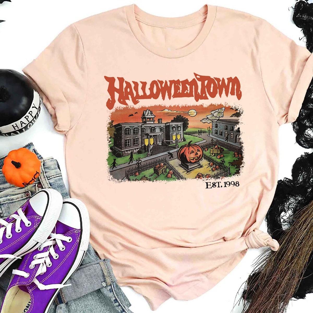 Halloween Town Est 1998 Halloween Vibe Ghosts Pumpkin Shirt 4