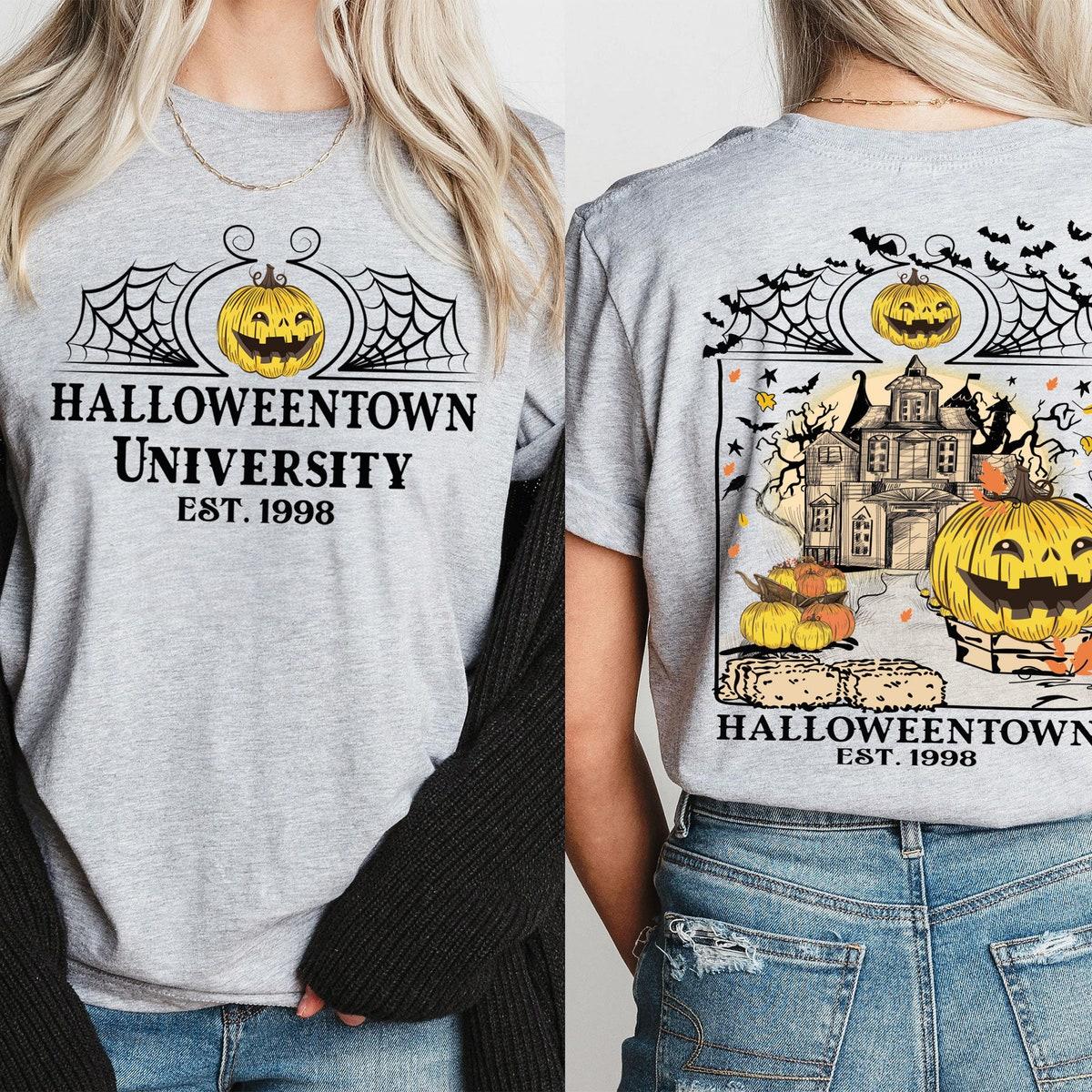 Halloween University Est 1998 Halloween Town Ghosts Pumpkin Shirt 1