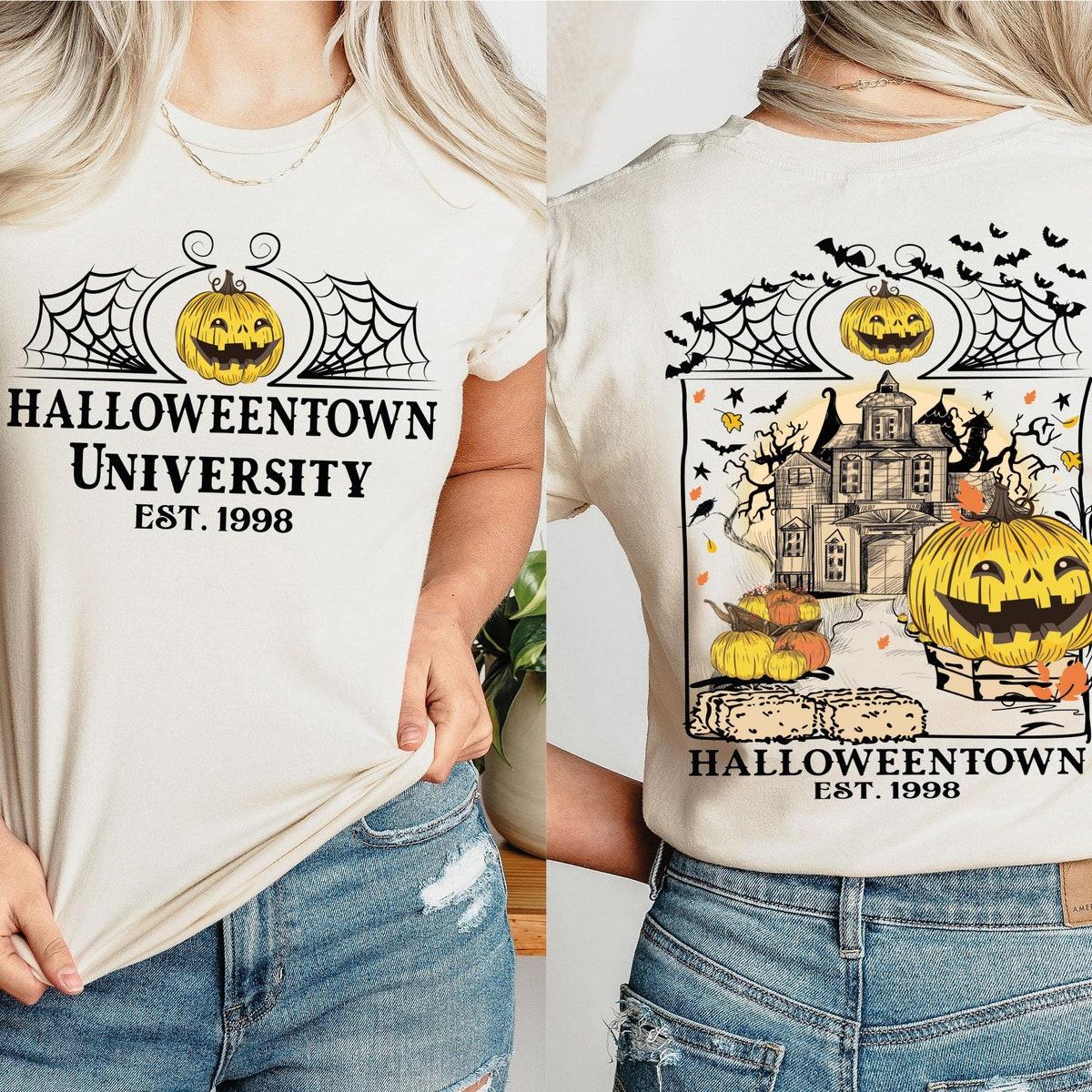 Halloween University Est 1998 Halloween Town Ghosts Pumpkin Shirt 2