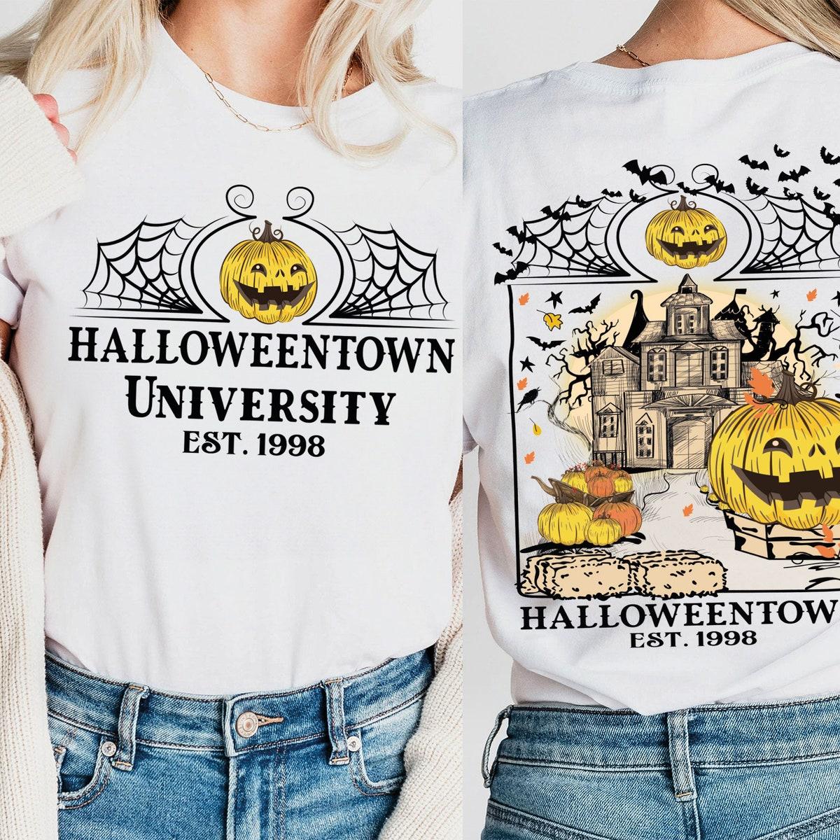 Halloween University Est 1998 Halloween Town Ghosts Pumpkin Shirt 3