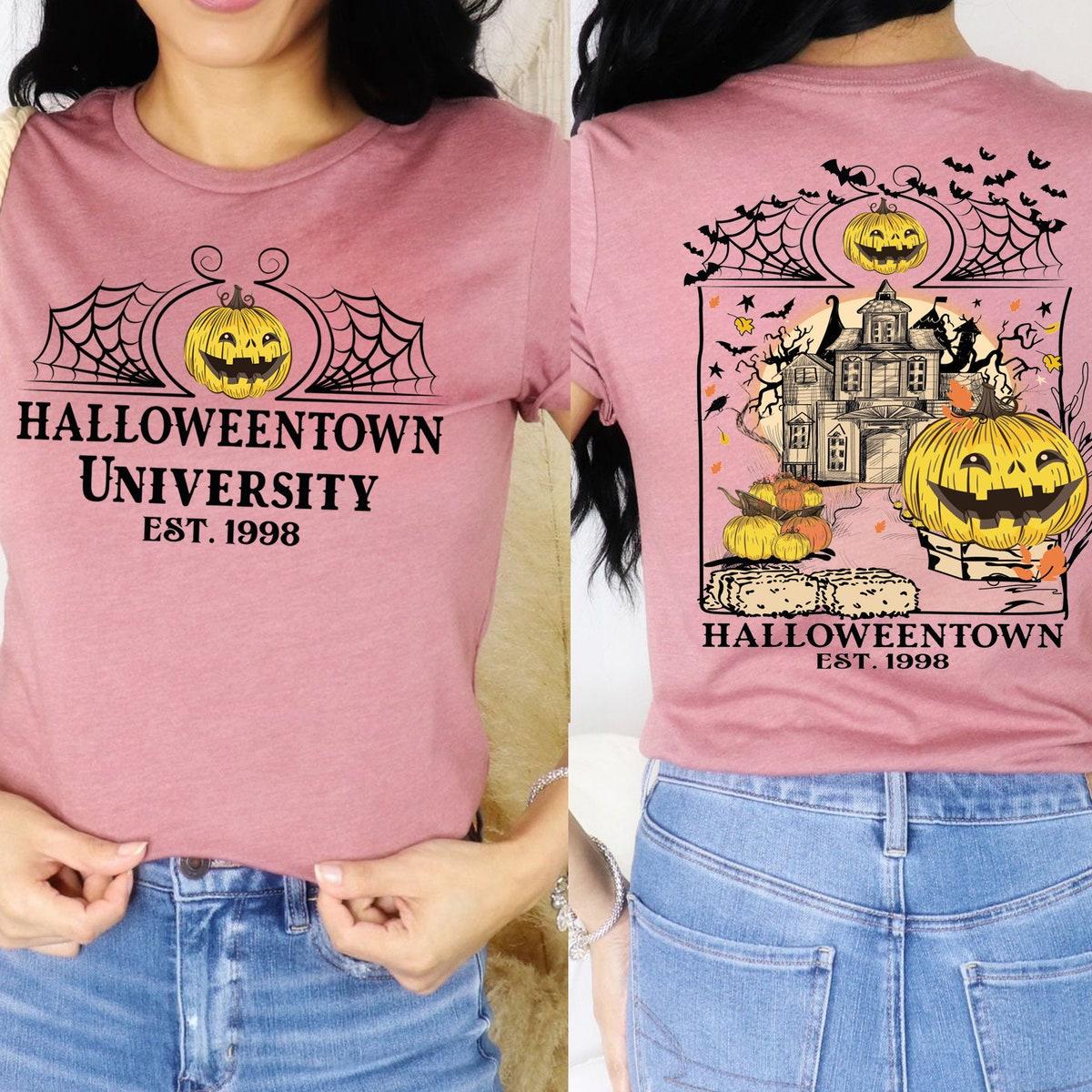 Halloween University Est 1998 Halloween Town Ghosts Pumpkin Shirt 4