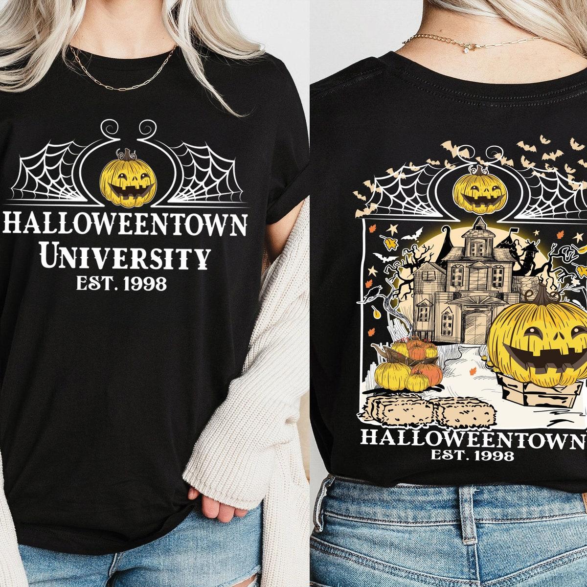 Halloween University Est 1998 Halloween Town Ghosts Pumpkin Shirt 5