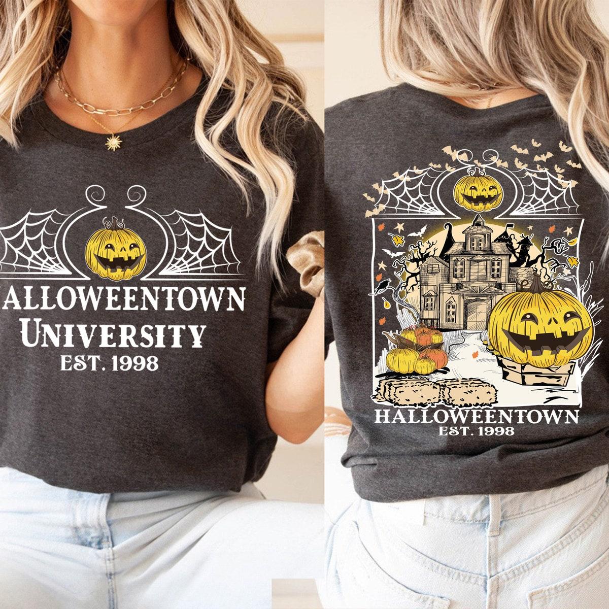 Halloween University Est 1998 Halloween Town Ghosts Pumpkin Shirt 6