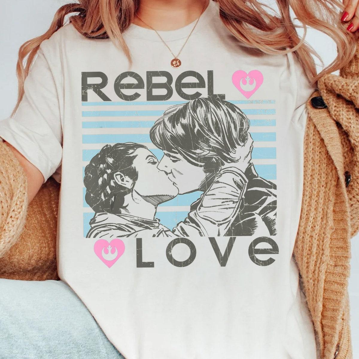 Han Solo And Princess Leia Rebel Love Star Wars Shirt 1