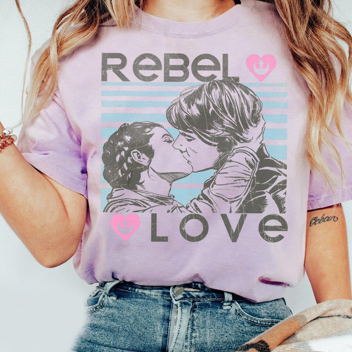 Han Solo And Princess Leia Rebel Love Star Wars Shirt 2