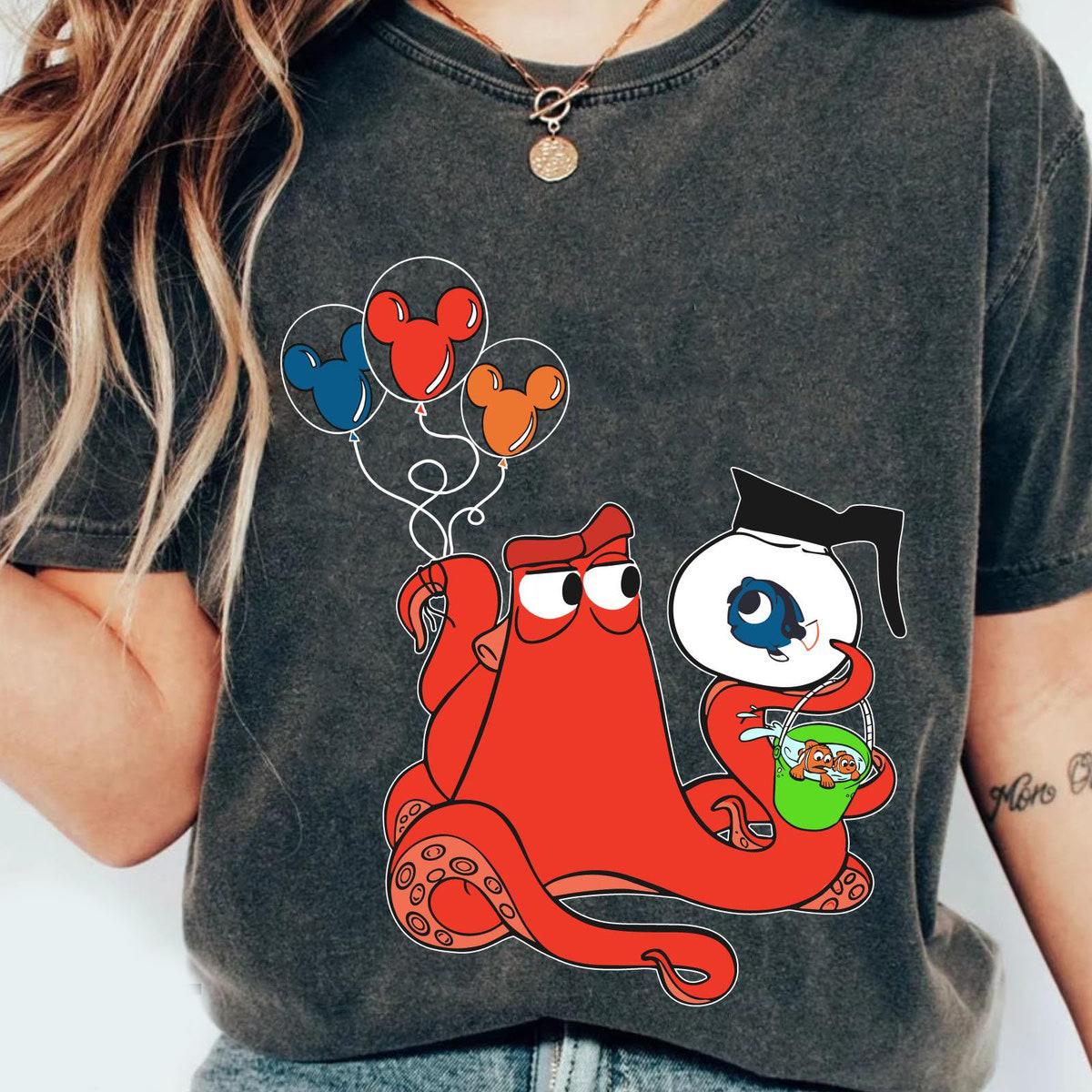 Hank Octopus Dory Marlin With Mickey Balloon Shirt 4