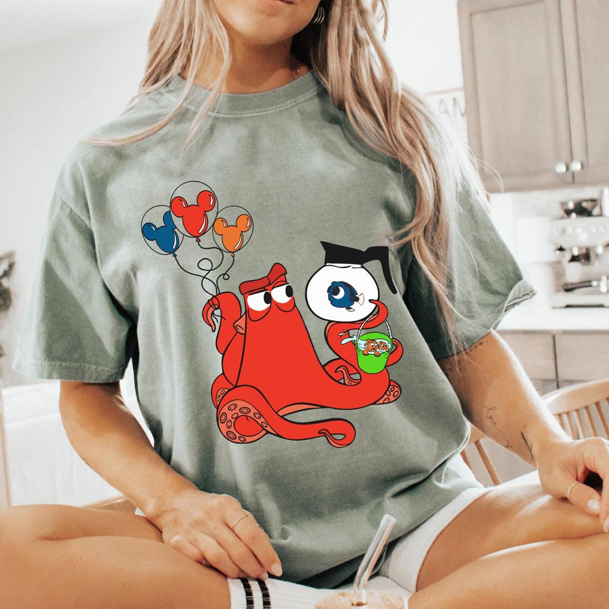 Hank Octopus Dory Marlin With Mickey Balloon Shirt 5