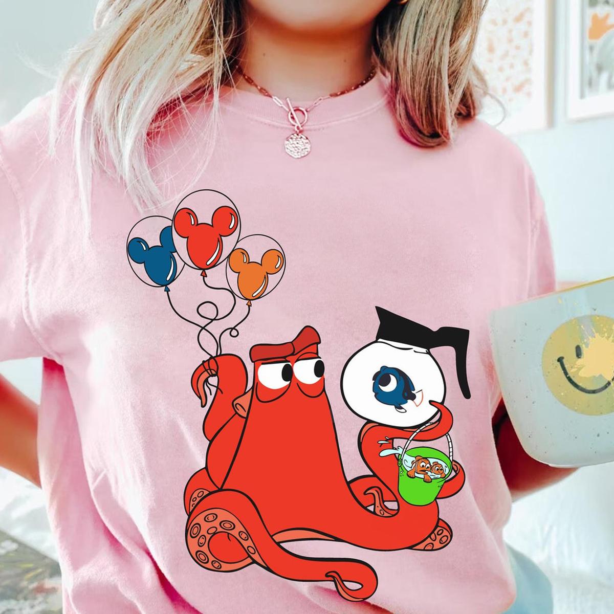 Hank Octopus Dory Marlin With Mickey Balloon Shirt 6