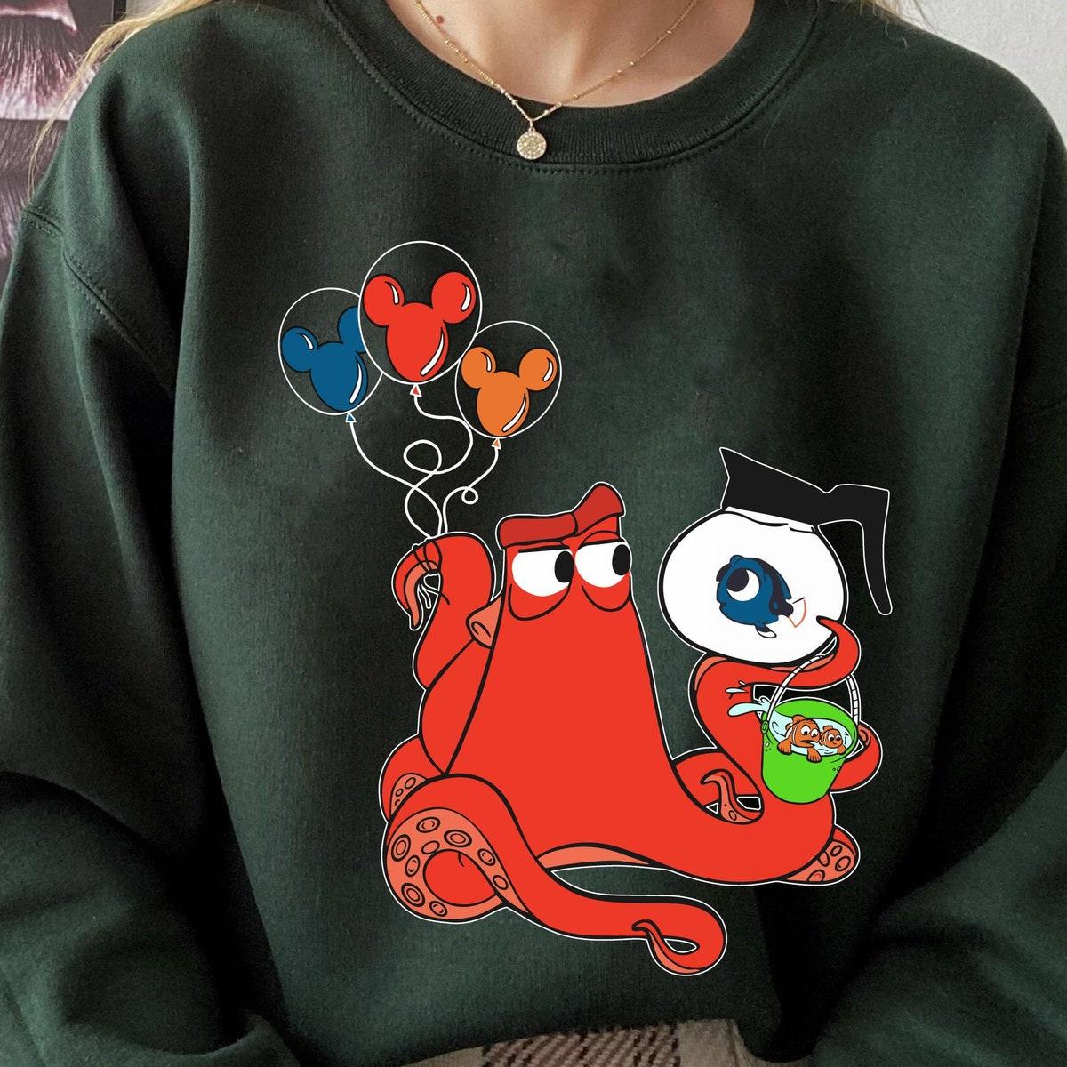 Hank Octopus Dory Marlin With Mickey Balloon Shirt 7