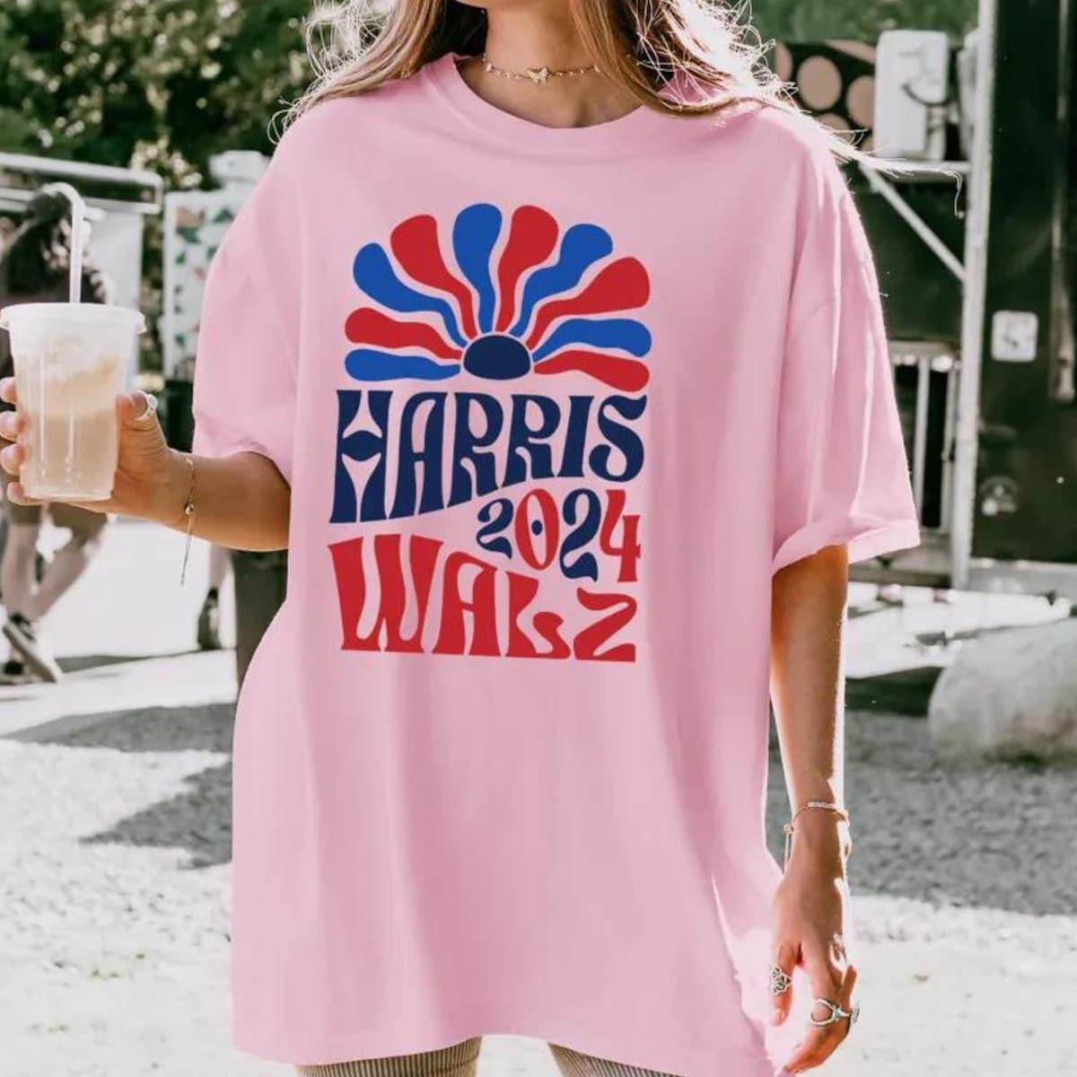 Harris Walz Vote Blue Liberal Feminis Shirt 2