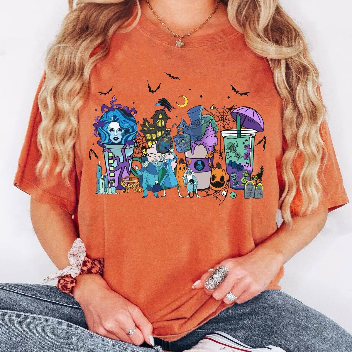 Haunted Mansion Coffee Latte Madame Leota Hitchhiking Ghosts Foolish Mortals Shirt 3