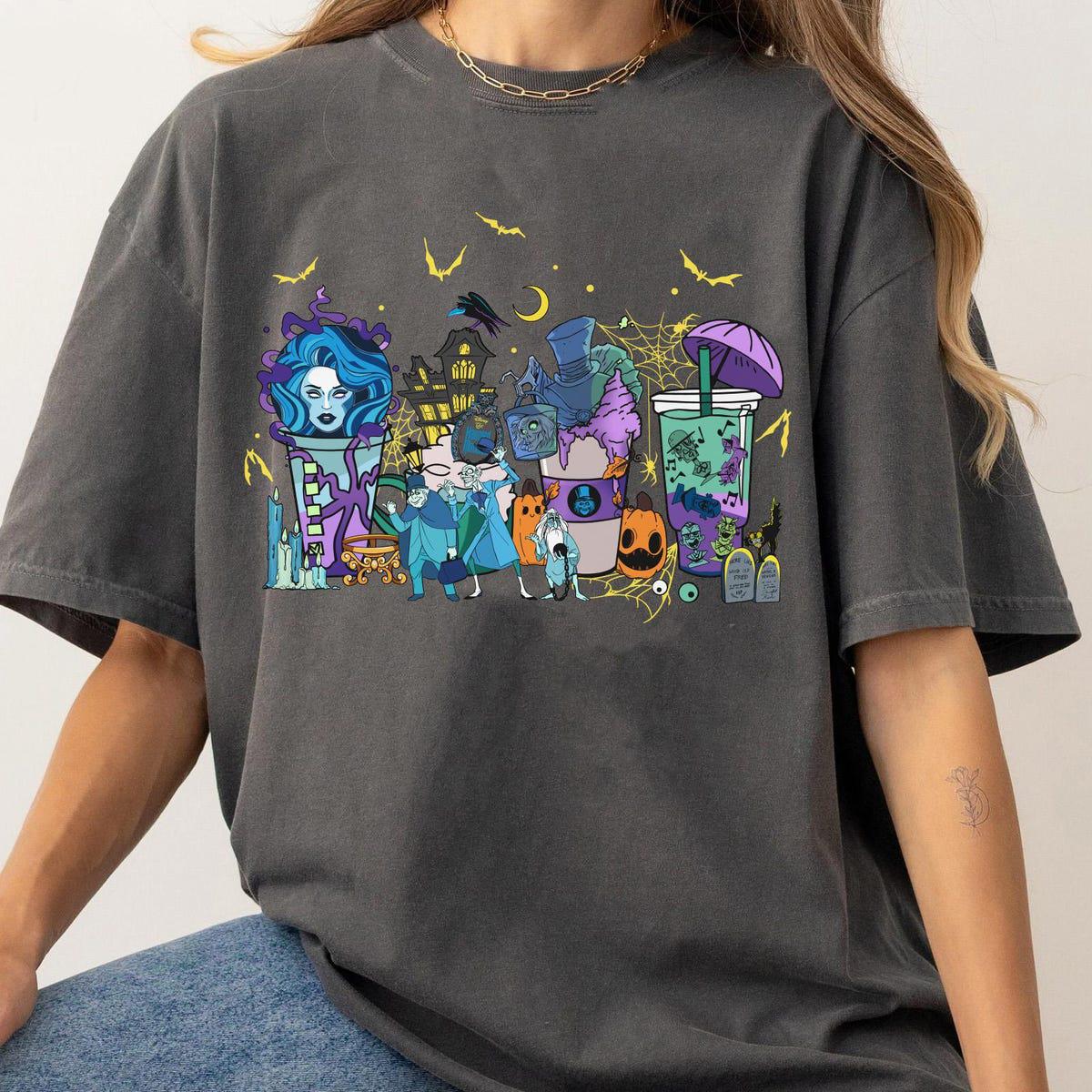 Haunted Mansion Coffee Latte Madame Leota Hitchhiking Ghosts Foolish Mortals Shirt 4