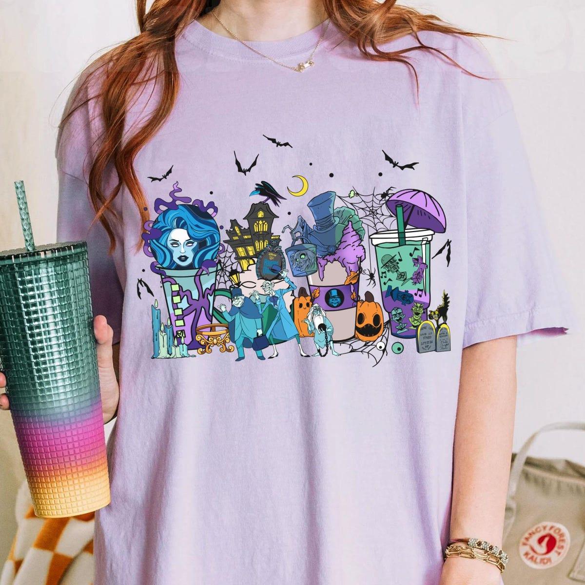 Haunted Mansion Coffee Latte Madame Leota Hitchhiking Ghosts Foolish Mortals Shirt 5