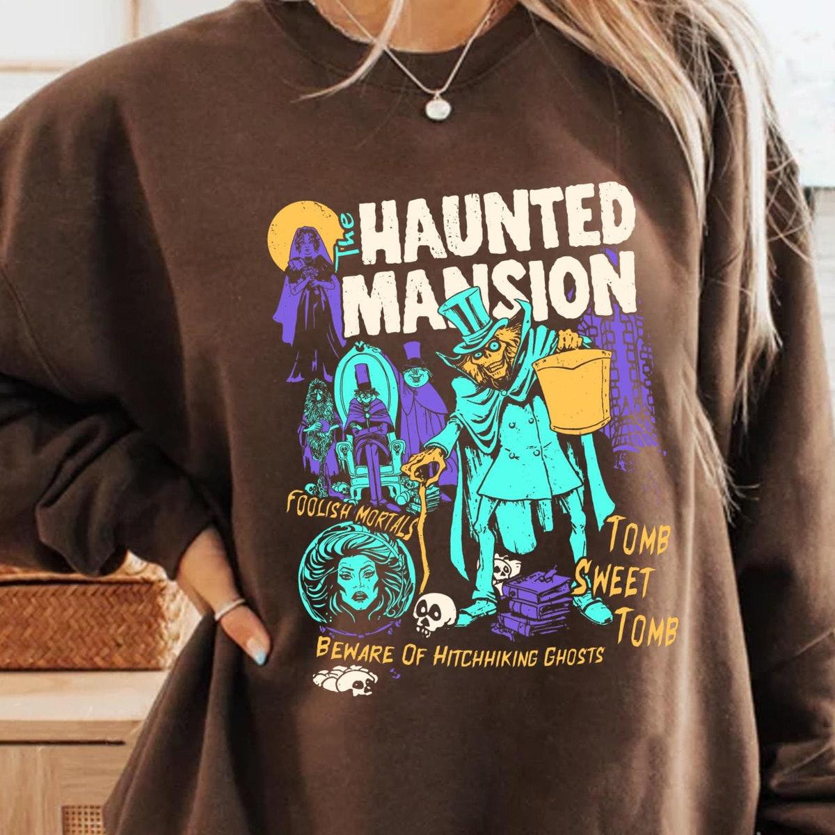 Haunted Mansion Hitchhiking Ghosts Madame Leota Hatbox Ghost Shirt 2