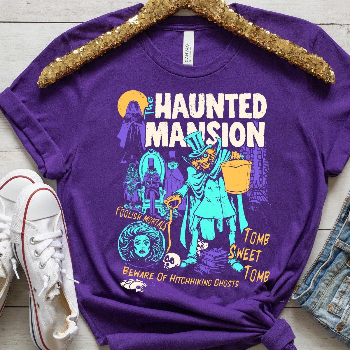 Haunted Mansion Hitchhiking Ghosts Madame Leota Hatbox Ghost Shirt 3