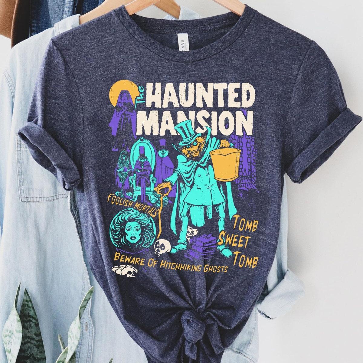 Haunted Mansion Hitchhiking Ghosts Madame Leota Hatbox Ghost Shirt 5