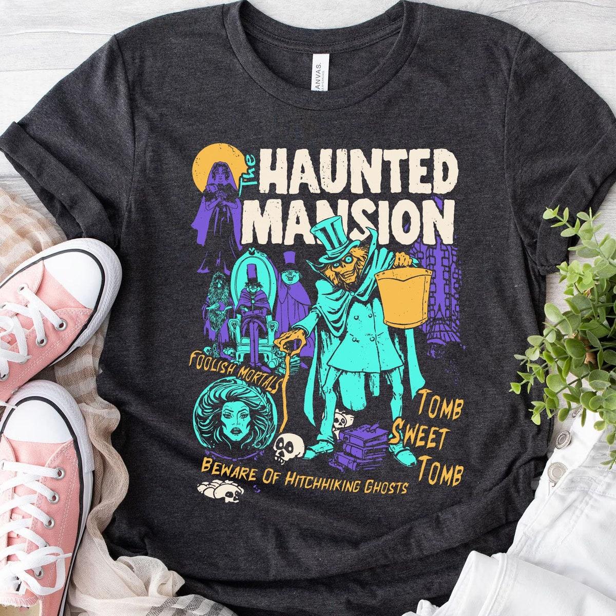 Haunted Mansion Hitchhiking Ghosts Madame Leota Hatbox Ghost Shirt 6