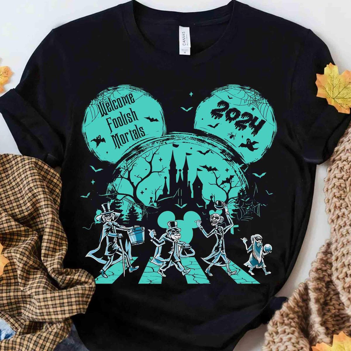 Hitchhiking Ghosts Crossing The Haunted Mansion Halloween Shirt 2