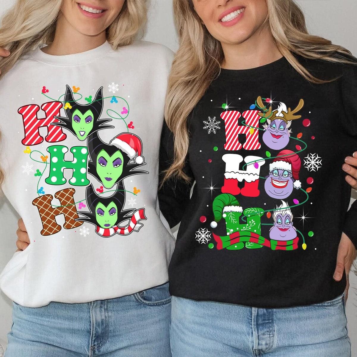 Ho Ho Ho Disney Villains Christmas Shirt 1