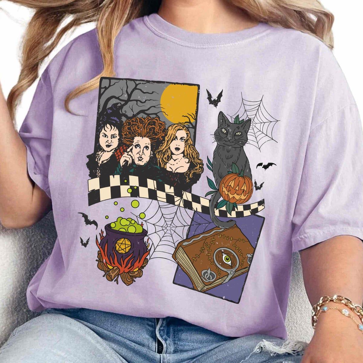 Hocus Pocus Halloween Sanderson Sisters Witches Thackery Binx Shirt 4