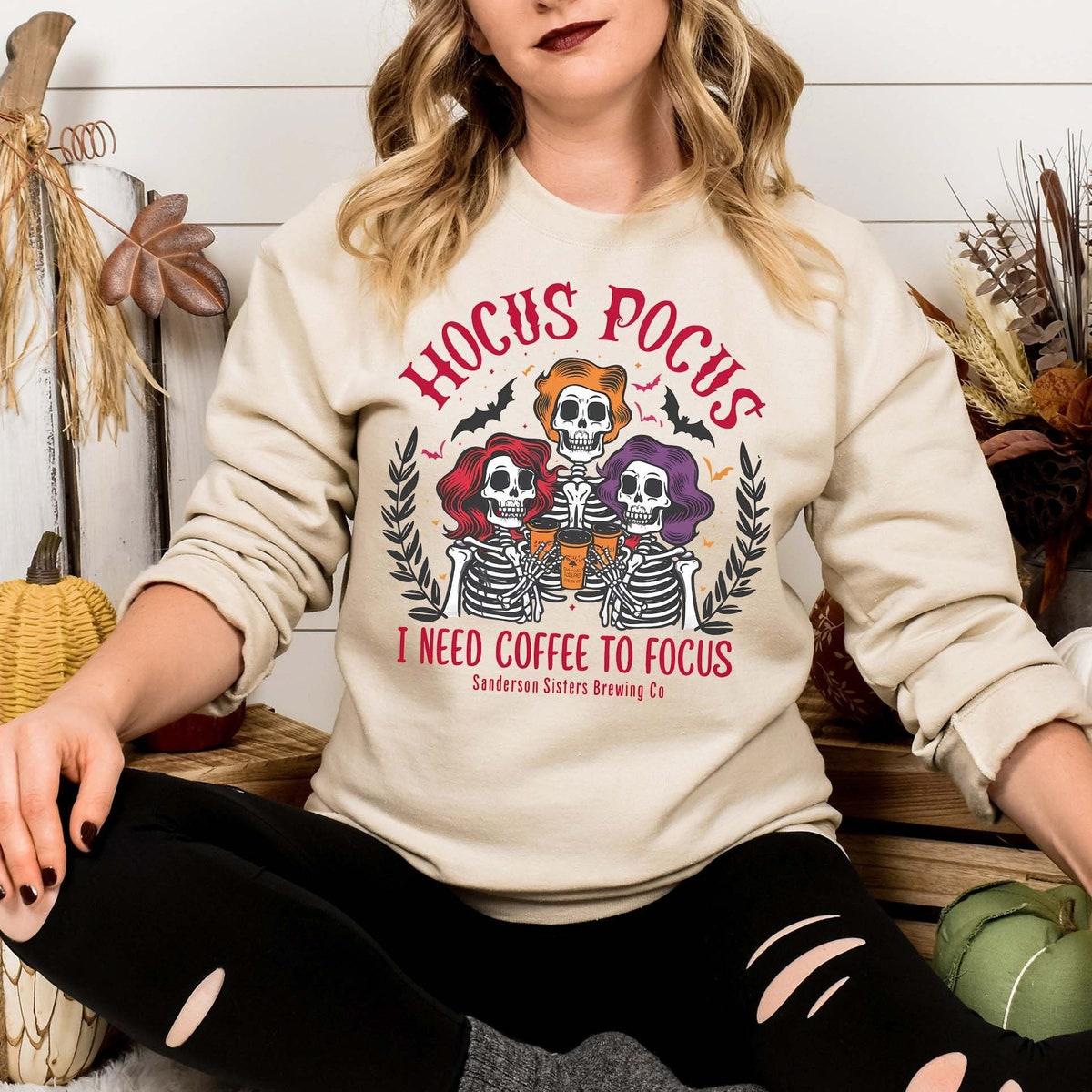 Hocus Pocus I Need Coffee To Focus Shirt 1