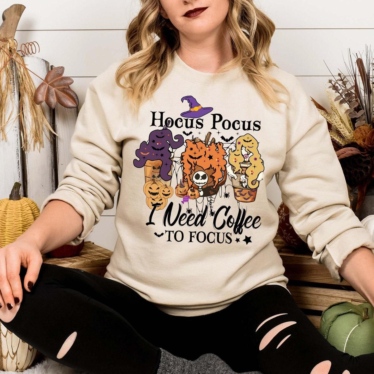 Hocus Pocus I Need Coffee To Focus Shirt 2