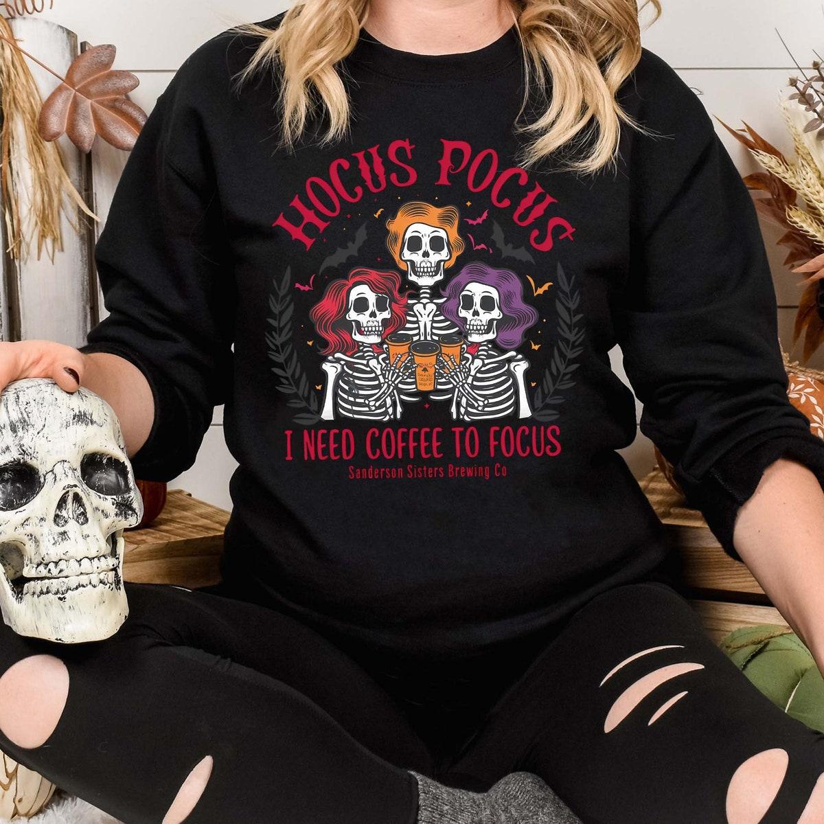 Hocus Pocus I Need Coffee To Focus Shirt 3