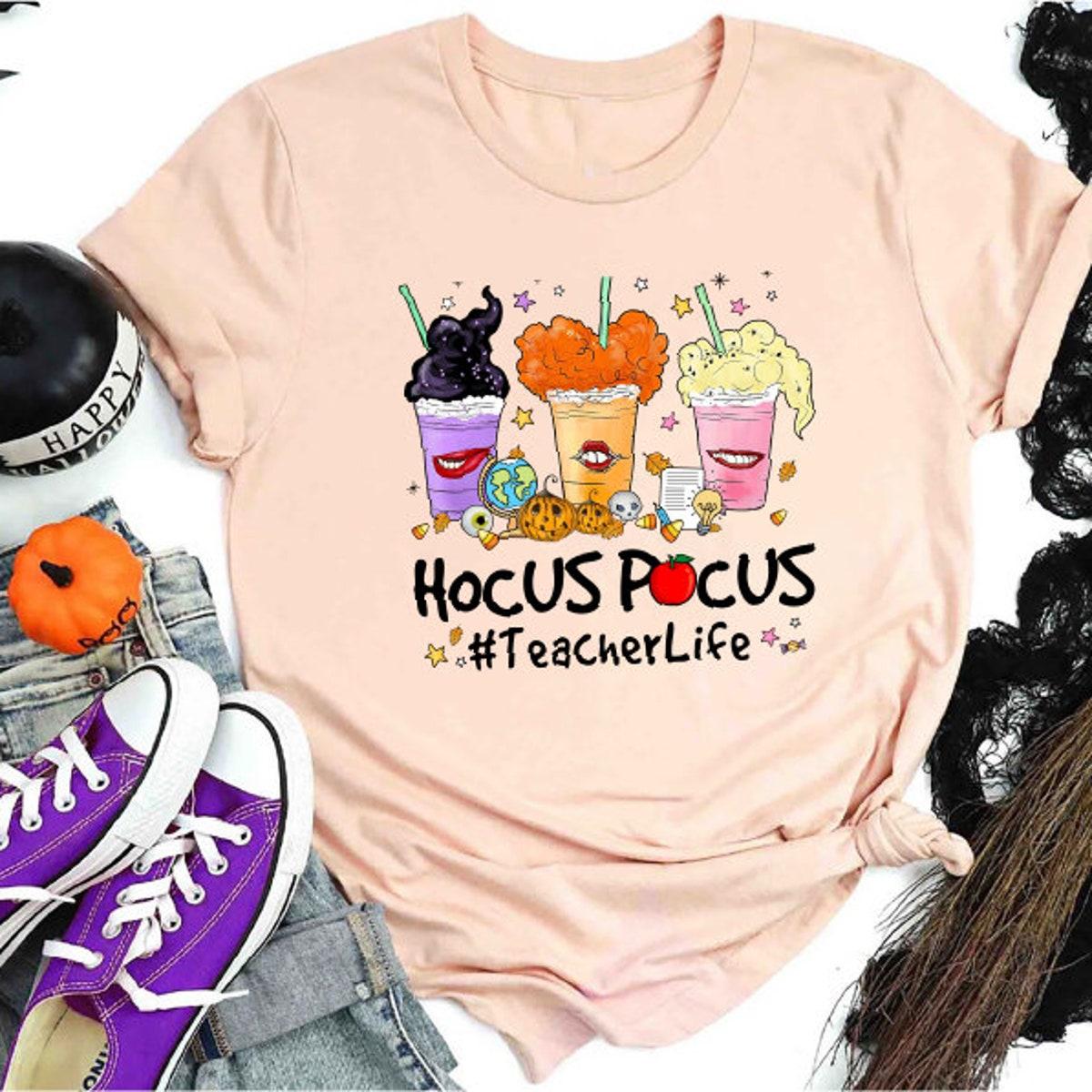 Hocus Pocus Teacher Life Shirt Halloween Vibe Shirt 4