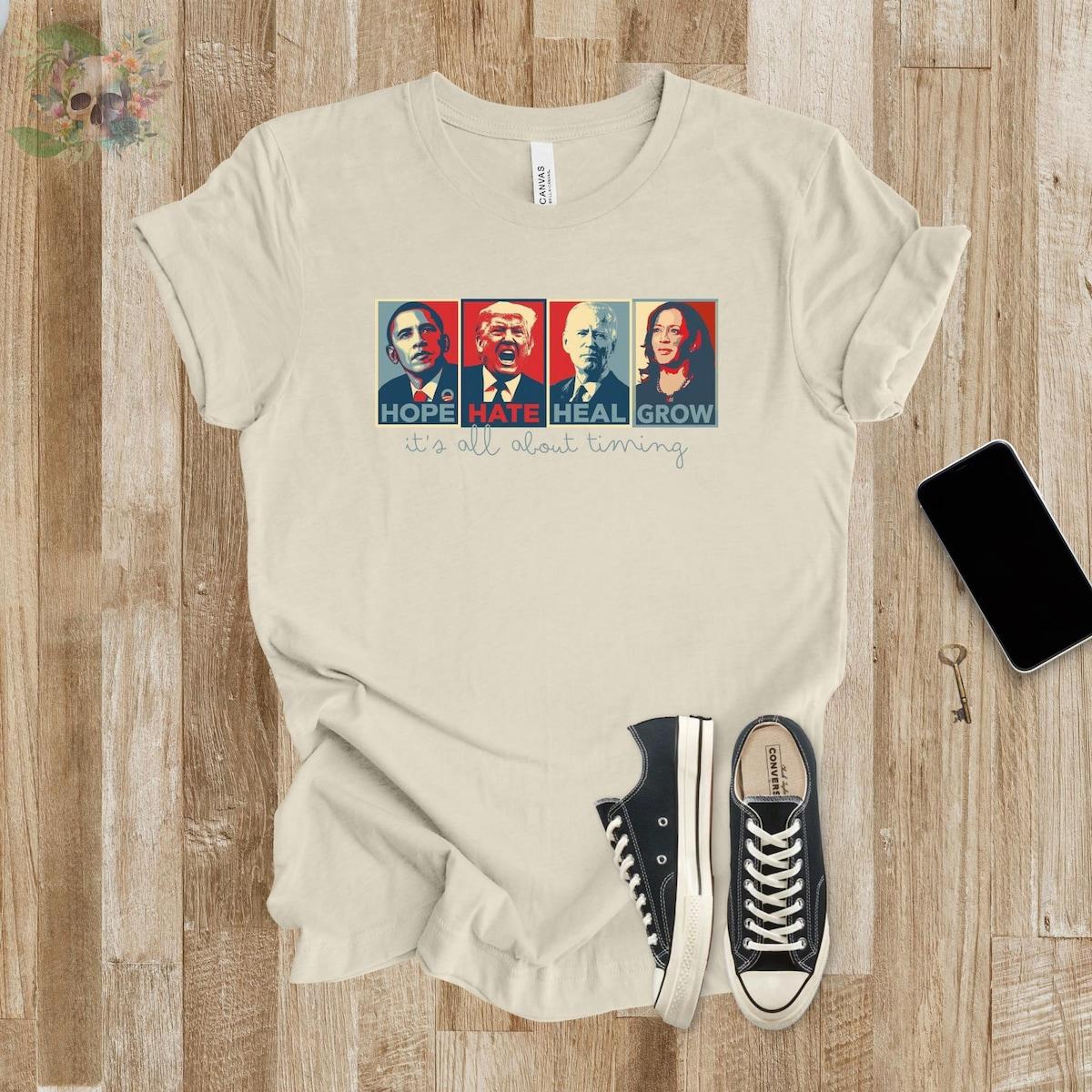 Hope Hate Heal Grow Kamala Harris Support Shirt 7