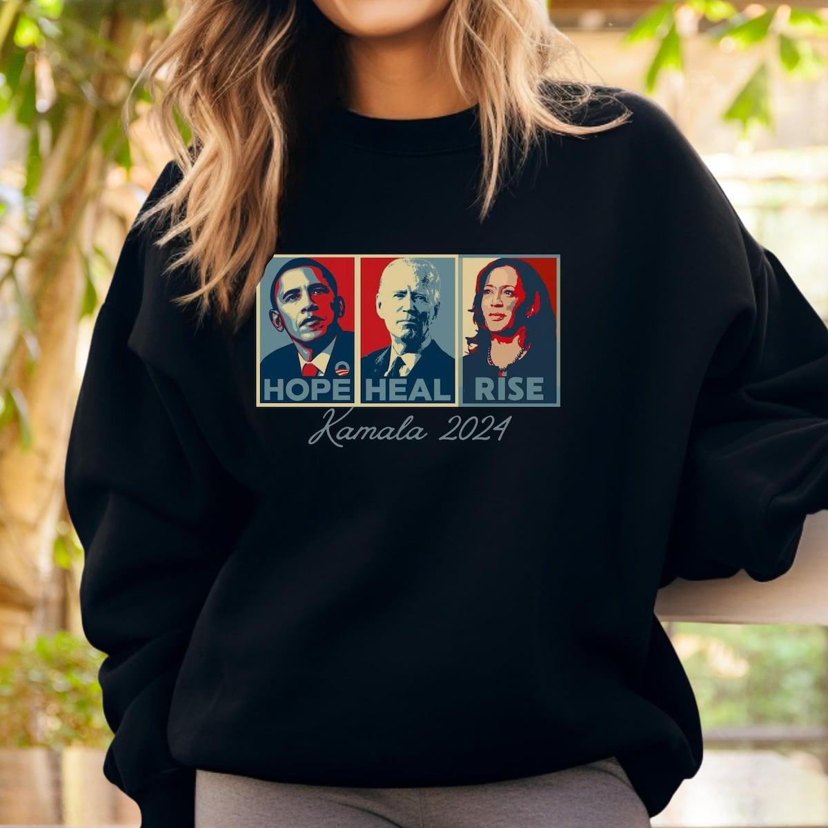 Hope Heal Rise Kamala Harris 2024 Support For First Woman American President Shirt 2