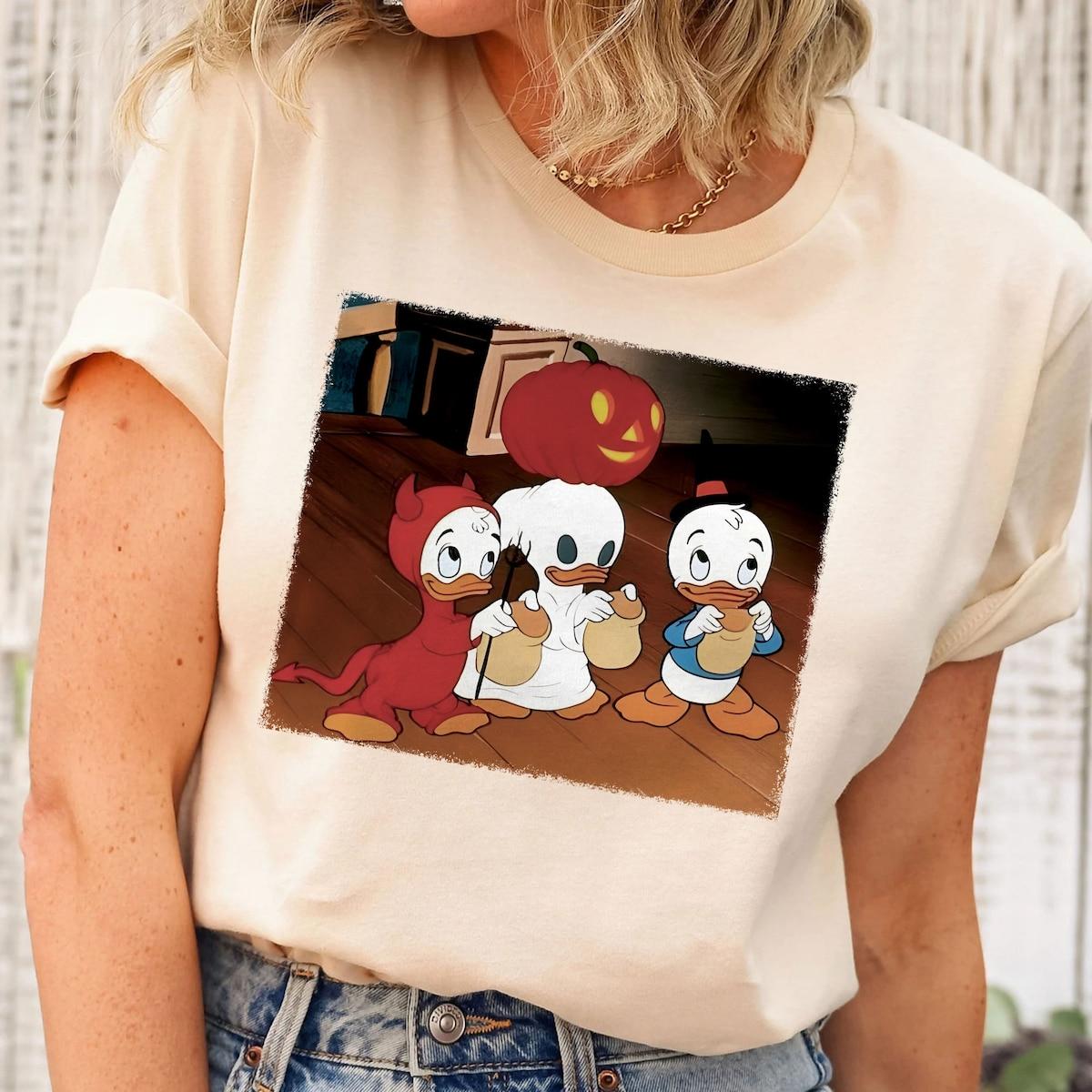 Huey Dewey And Louie Donald Duck's Nephews Halloween Shirt 3