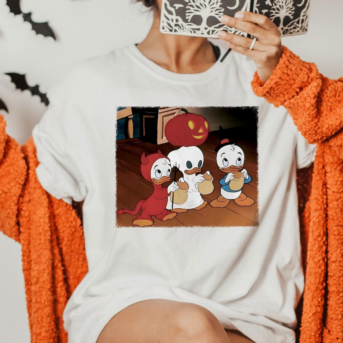 Huey Dewey And Louie Donald Duck's Nephews Halloween Shirt 6