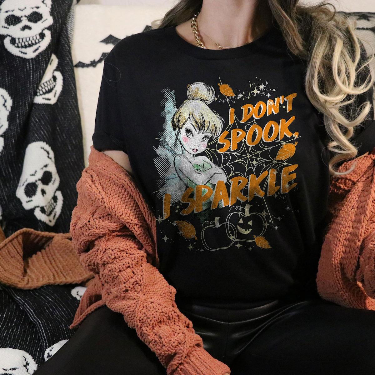 I Don't Spook I Sparkle Tinkerbell Halloween Sparkle Shirt 3