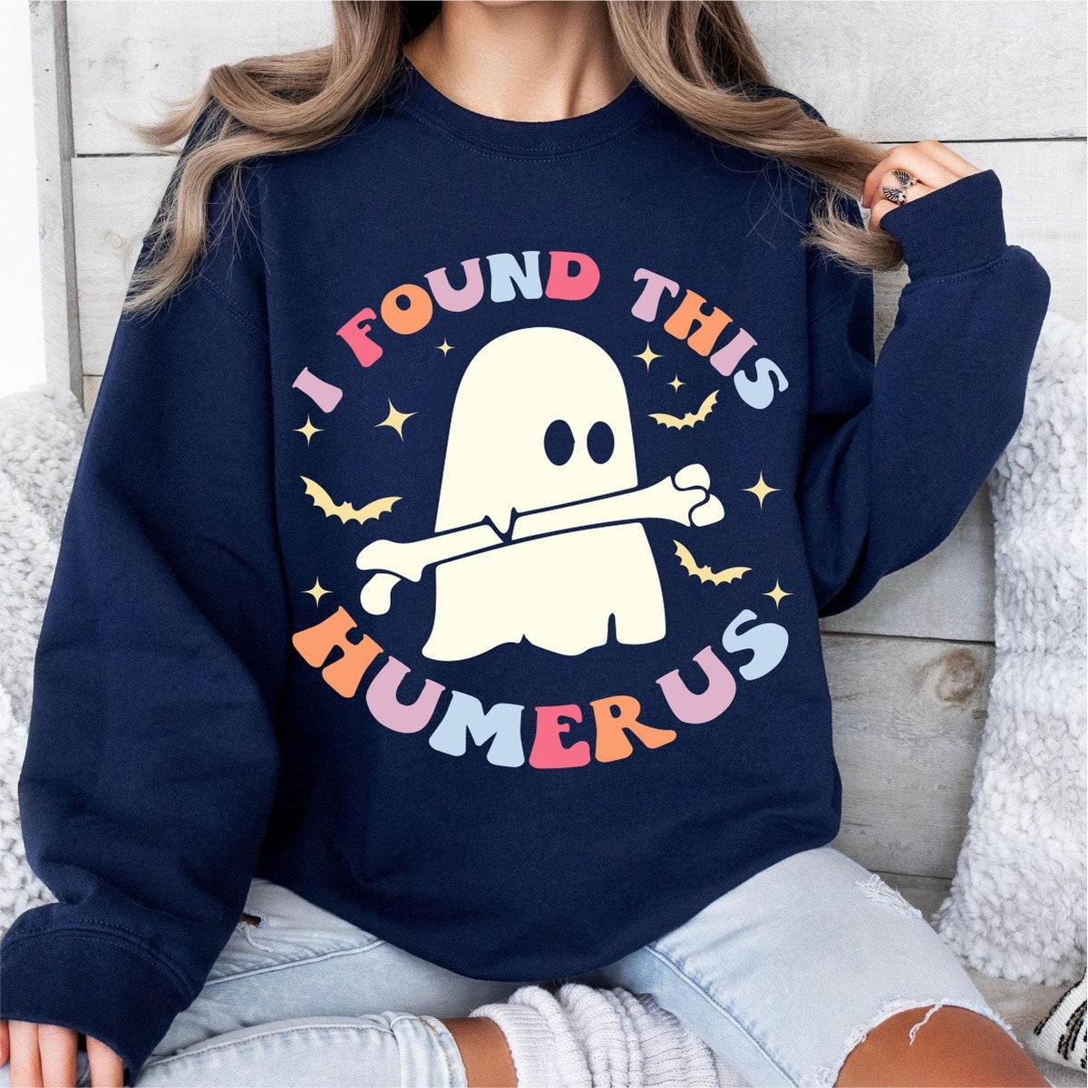 I Found This Humerus Ghost Halloween Nurse Shirt 1