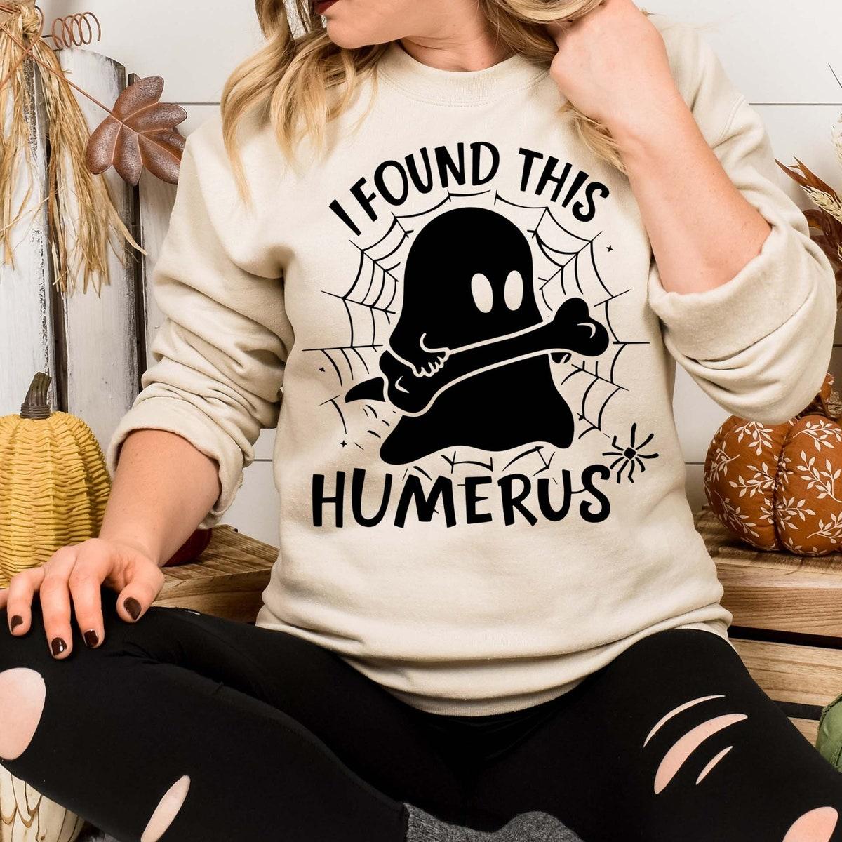 I Found This Humerus Halloween Nurse Shirt 6