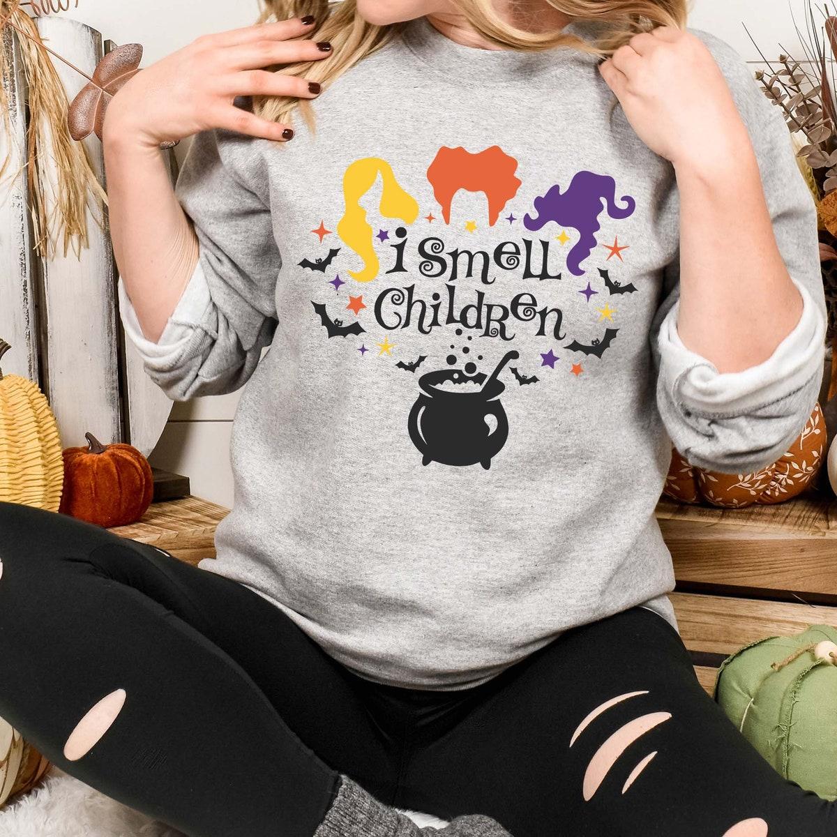 I Smell Children Sanderson Sisters Halloween Witch Shirt 4