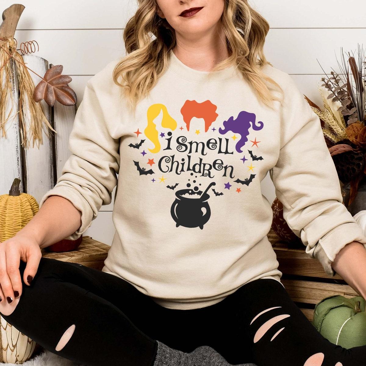 I Smell Children Sanderson Sisters Halloween Witch Shirt 5