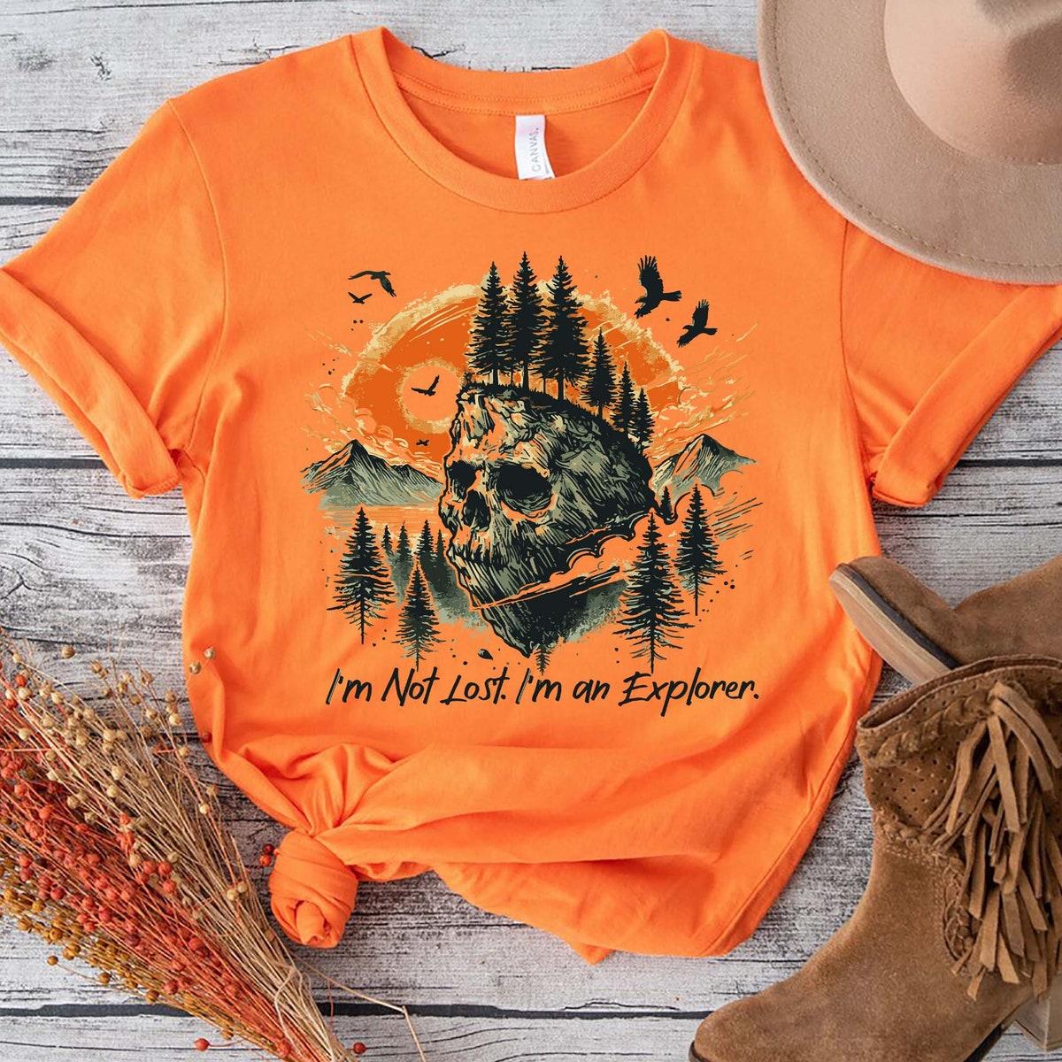 I'm Not Lost I'm An Explorer Halloween Skeleton Skull Shirt 5