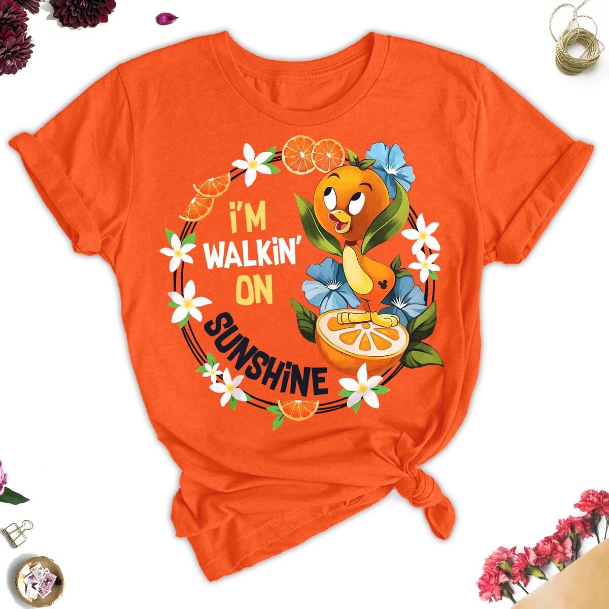 Im Walking On Sunshine Tropical Orange Bird Masco Shirt 1