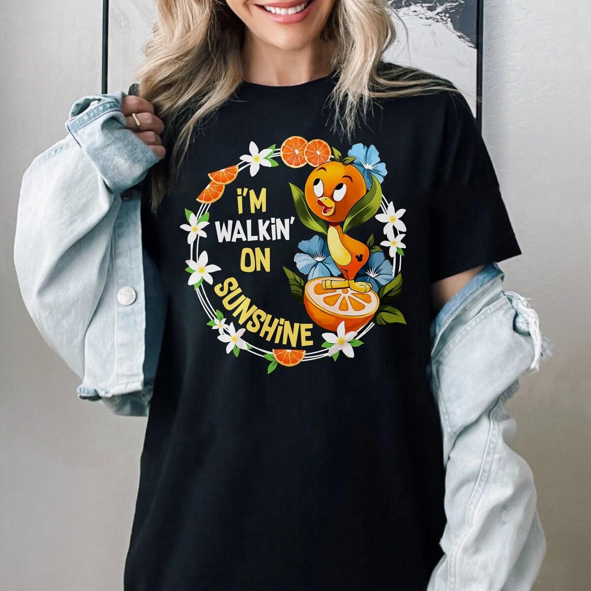 Im Walking On Sunshine Tropical Orange Bird Masco Shirt 2