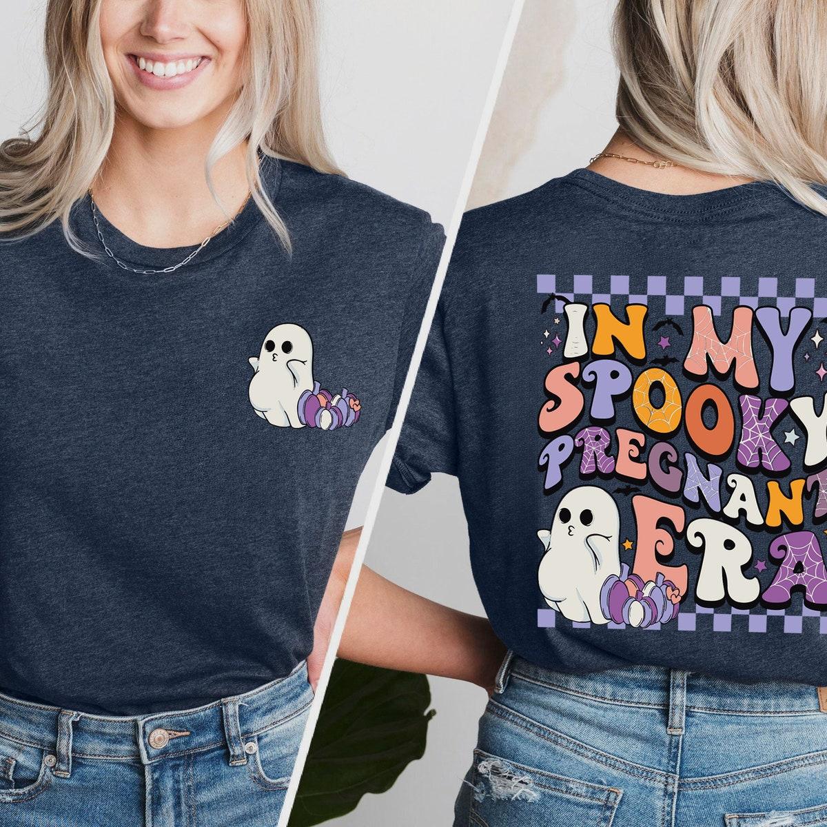 In My Spooky Pregnant Era Halloween Baby Announcement Shirt 5