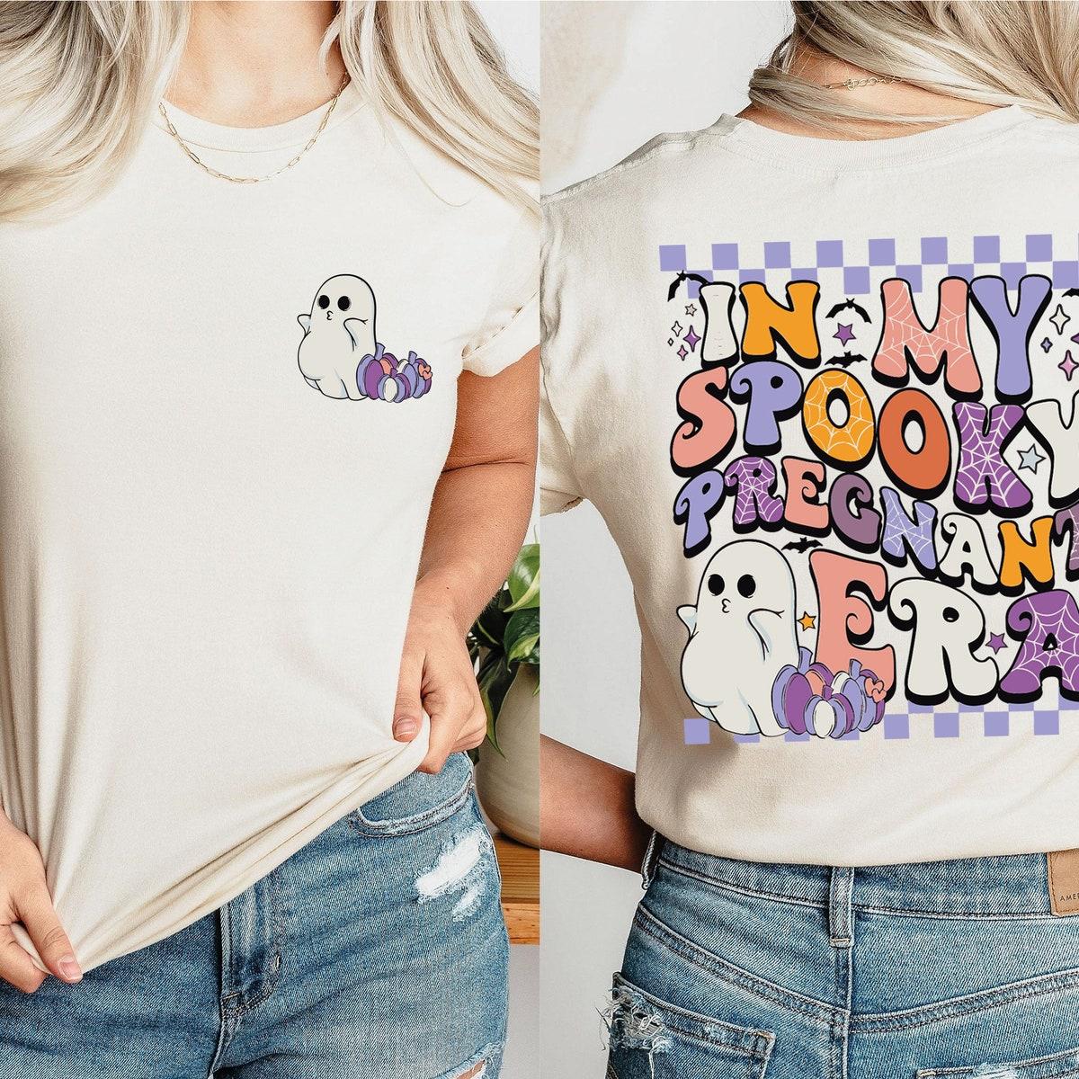 In My Spooky Pregnant Era Halloween Baby Announcement Shirt 6