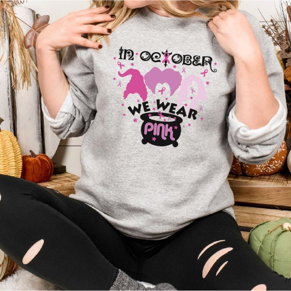 In October We Wear Pink Sanderson Sisters Shirt 2