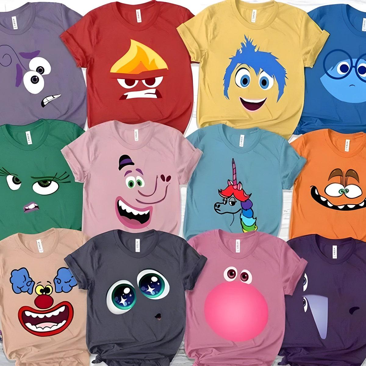 Inside Out 2 Face Outline Family Matching Costume Shirt 1