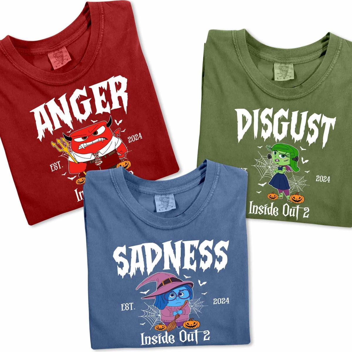 Inside Out 2 Halloween Joy Embarrassment Anxiety Envy Ennui Shirt 2