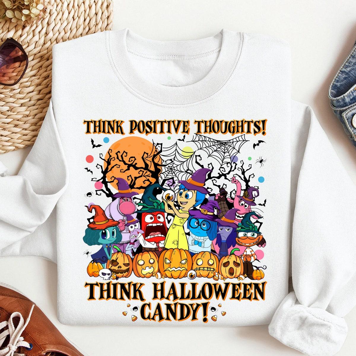 Inside Out Halloween Think Positive Thoughts Shirt 1