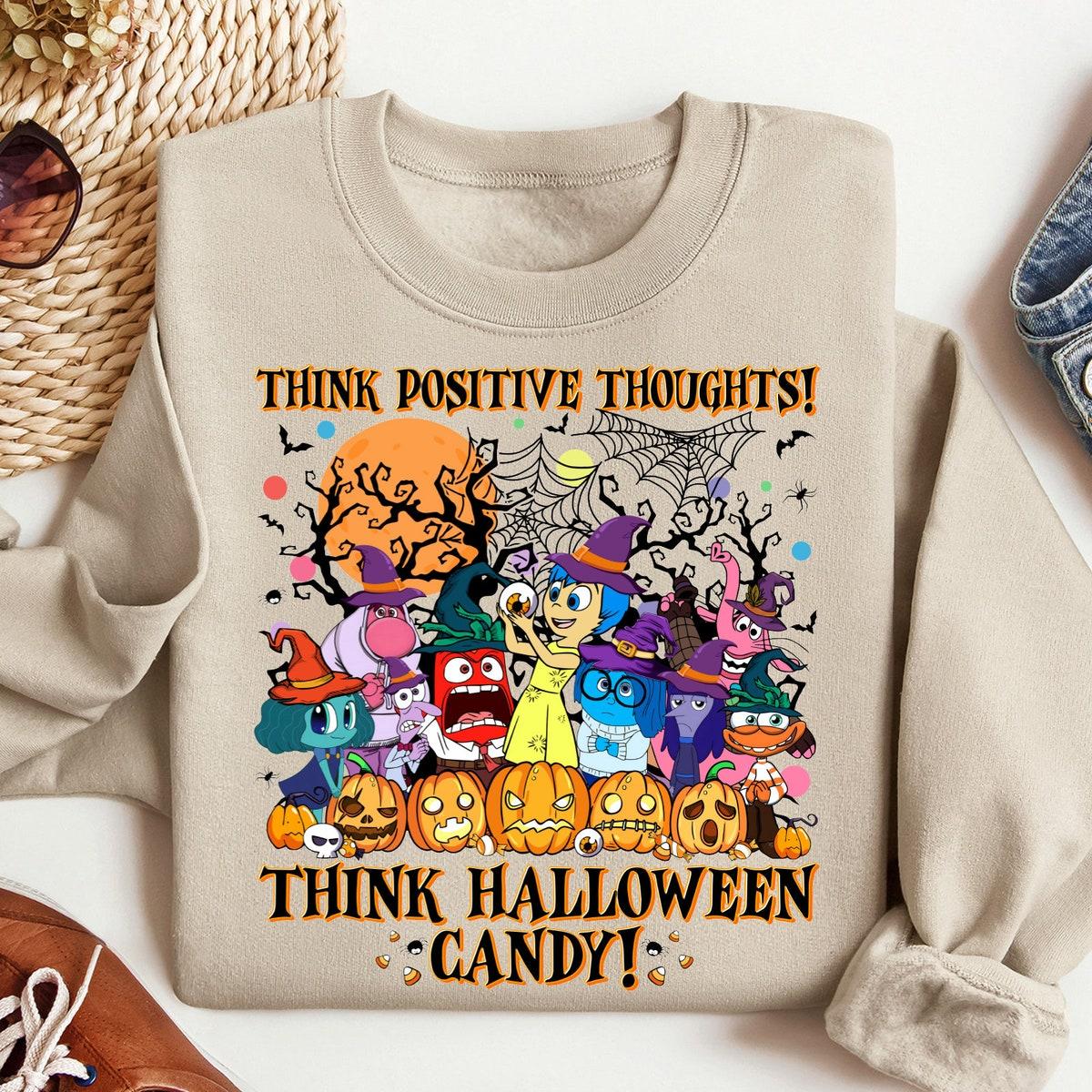 Inside Out Halloween Think Positive Thoughts Shirt 2