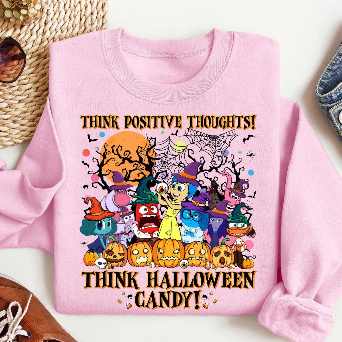 Inside Out Halloween Think Positive Thoughts Shirt 4